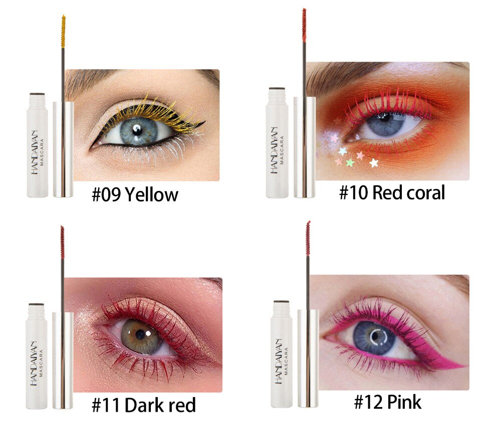 1pcs Color Mascara Waterproof 4d Silk Fibre Express Mascara Long-lasting Curling Lengthening Color Mascara 5ml