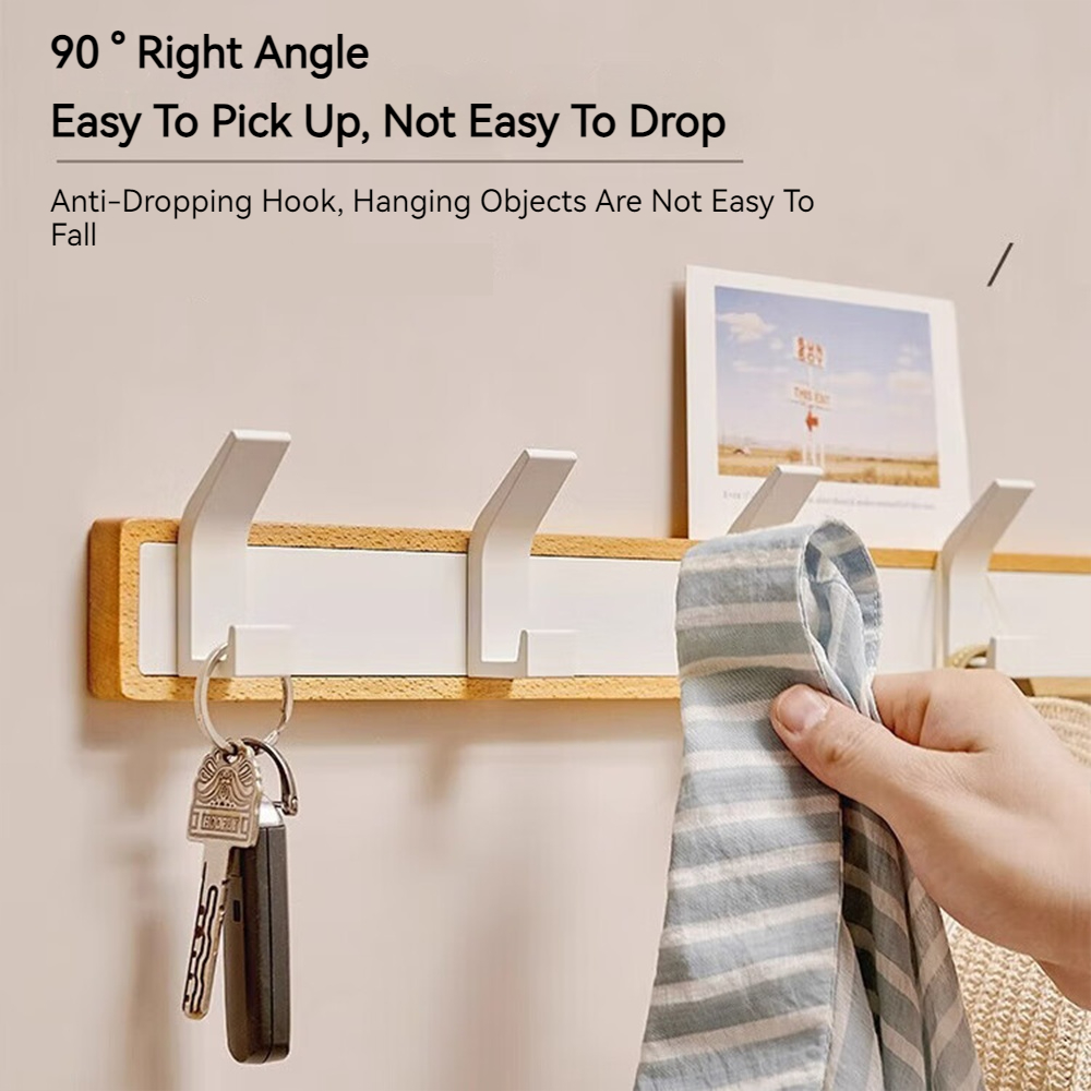 Percheros de pared de madera para dormitorio, vestíbulo de entrada, perchas de almacenamiento de ropa, gancho multiusos, organizador de ropa para chal, almacenamiento para el hogar
