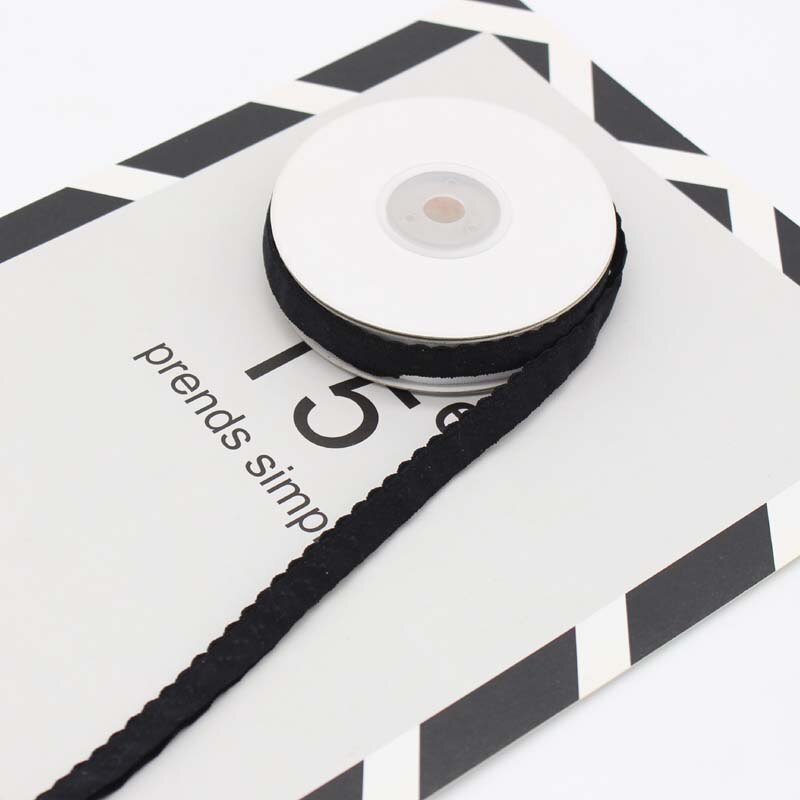 Meetee 22/45m 11mm nylon elastische band voor ondergoed schouderband dubbellaagse rand vouw bh-riem veerbanden diy naaien: Zwart / 45 mm