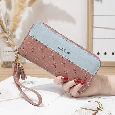 Women Wallet Long Female Card Holder PU Wallet Coin Purses Girls Leather Wallet Envelope: 8