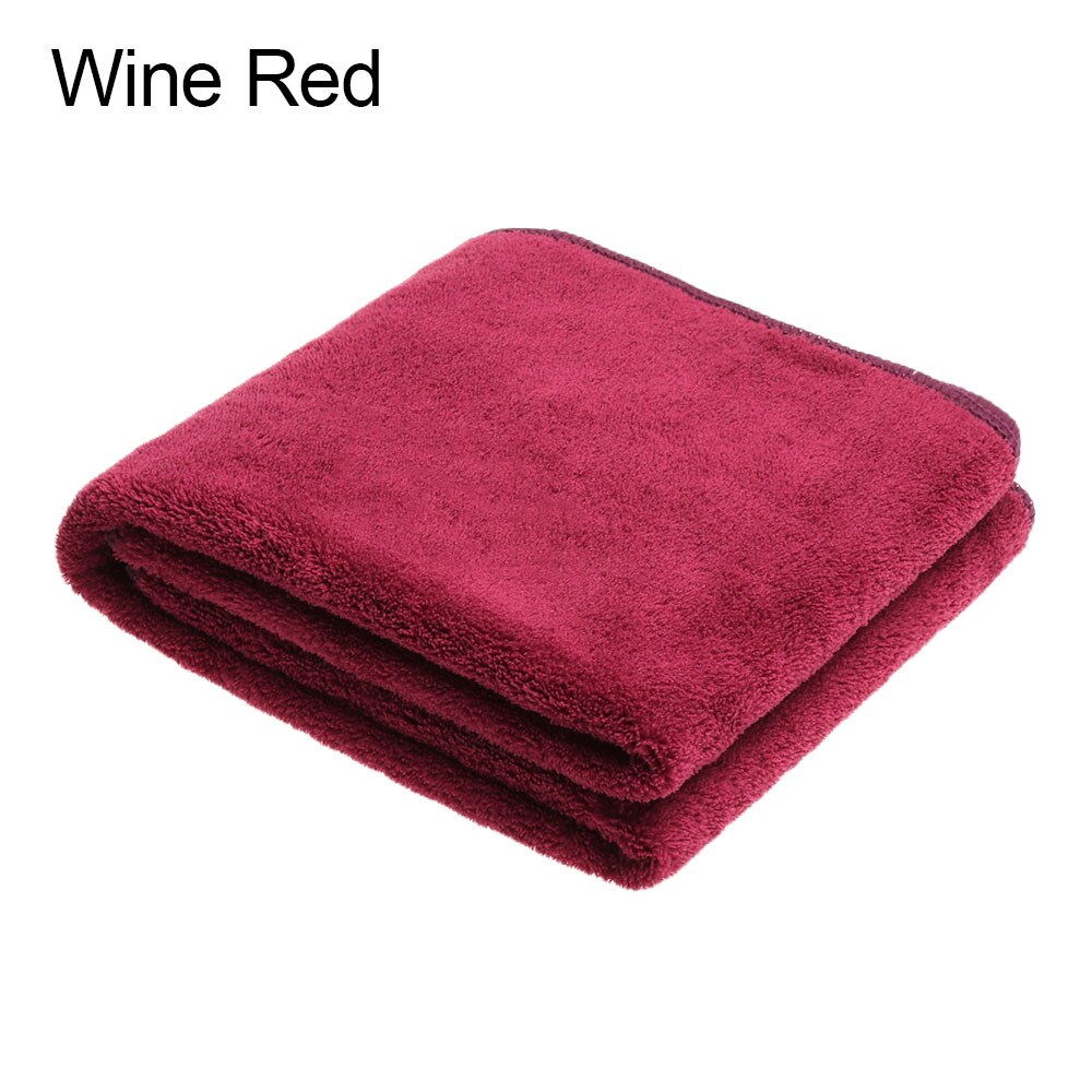 Serviette de nettoyage de cheveux de lavage à séchage rapide de serviette de cheveux de microfibre de serviette de séchage rapide d'ouatine de corail pour sécher les cheveux bouclés, longs et épais: wine red
