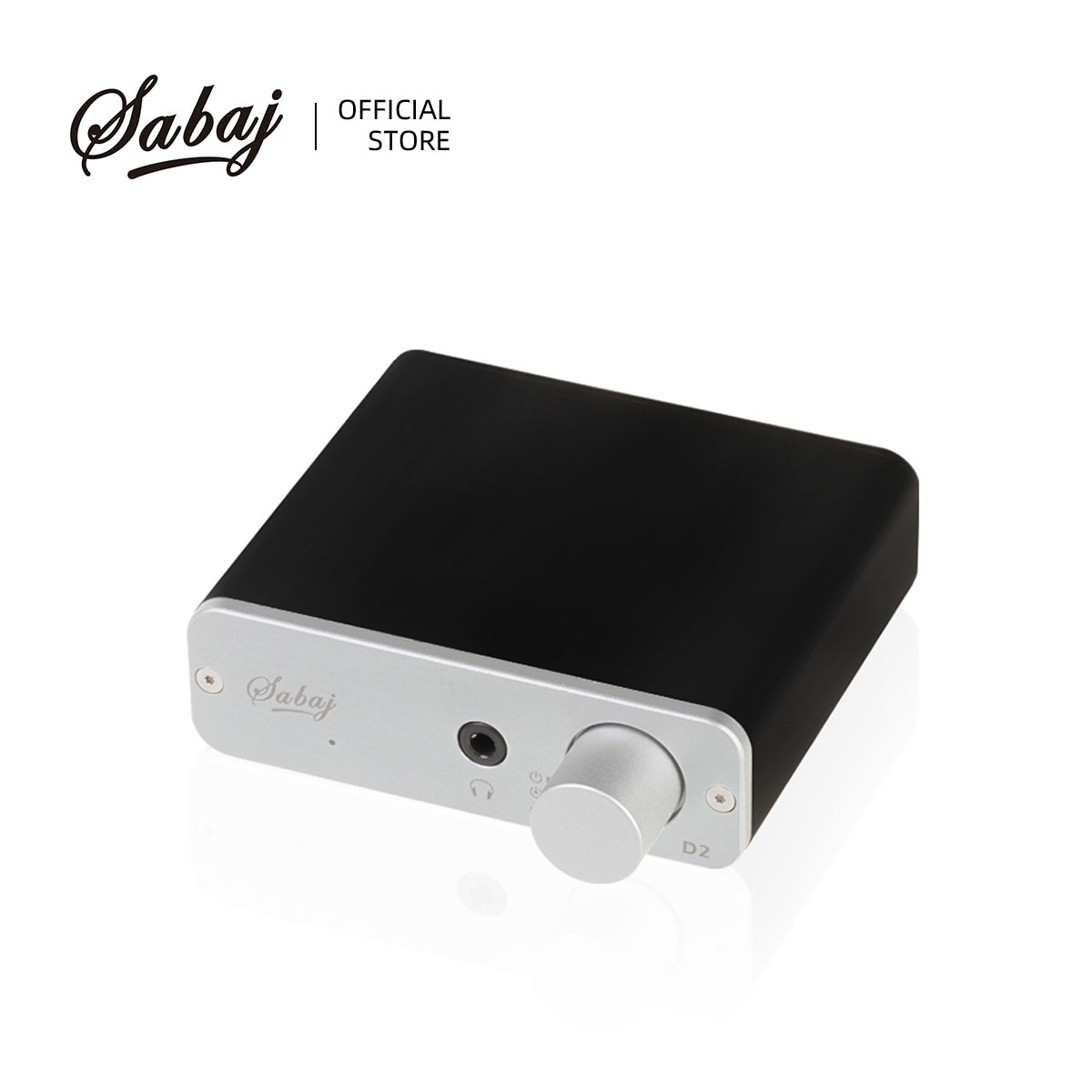 Sabaj D2 Audio Portable Headphone Amplifier Decoder All-in-one Coaxial Optical USB Input Mini Audio Amplifier Black Silver