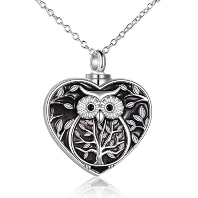 Collier en Zircon pour femme, mignon, hibou, lune, lettre, pendentif, étoiles, exquis, romantique, bijoux de fête de la saint-valentin: NL12971SV