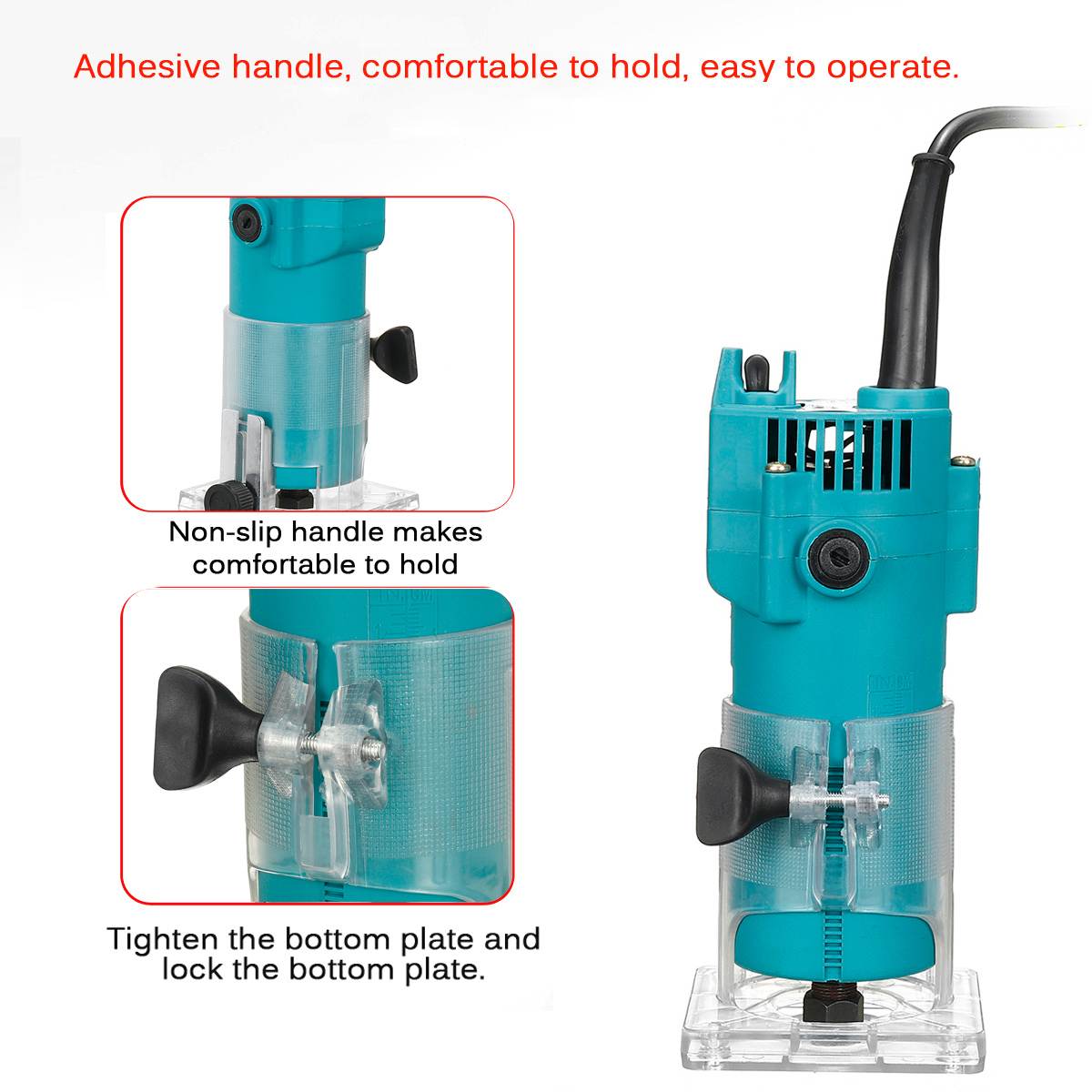 30000r/min Wood Electric Woodworking 800W Wood Router Carving Machine Wood Trimmer Wood Tool milling cutter woodworking tools