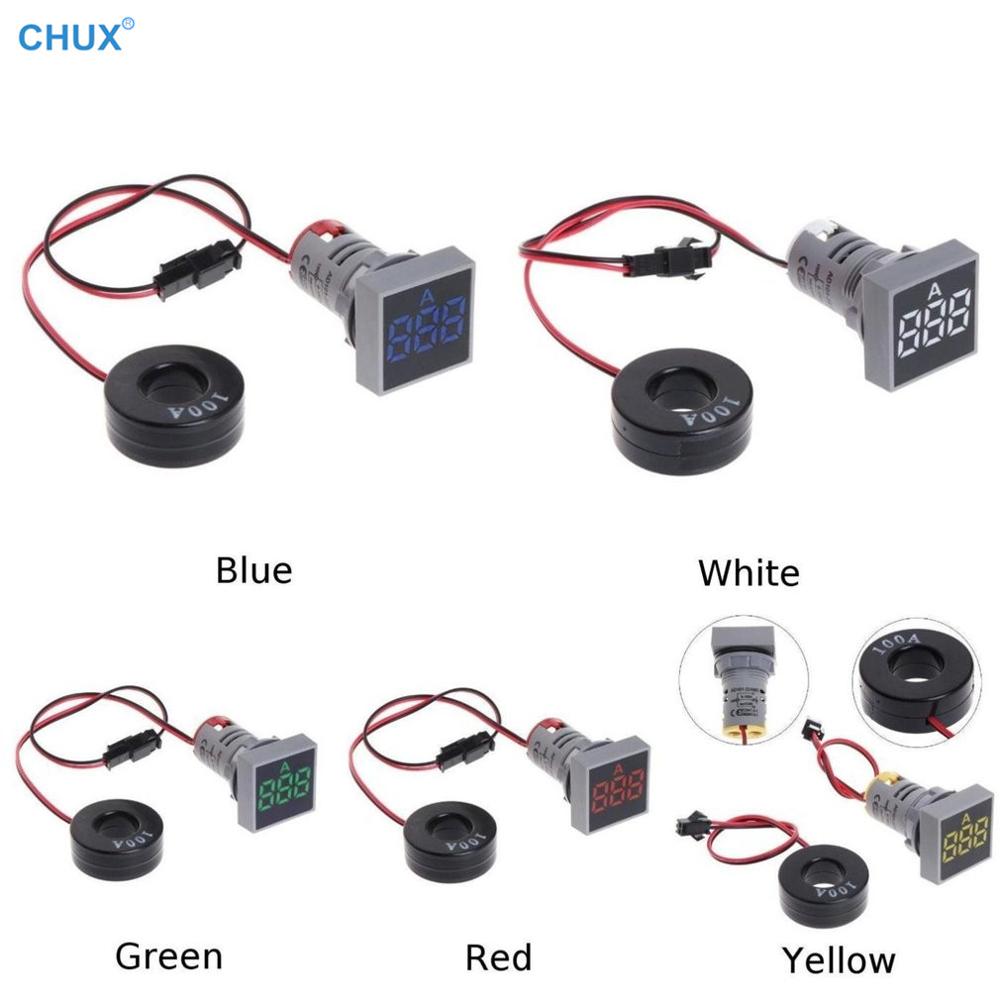 Led Digitale Display Amper Meter Stroom Indicator 0-100A Vierkante Type AD101-22AMS Signaal Licht Ampèremeter Tester Meten