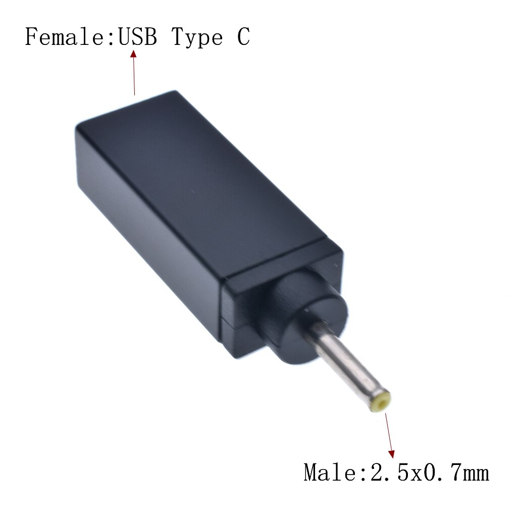 Usb 3.1 usb-c type-c bus  to 5.5 x 2.5mm 7.4 x 5.0mm 4.5 x 3.0mm dc strømforsyning stik konverter bus med pd simulation trigger: 2.5-0.7