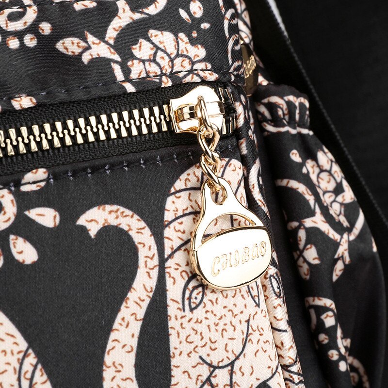 Moda Sacos de Nylon Impermeável Mulheres Mensageiro Carteira Do Vintage Impresso Hobos Bolsa Das Senhoras Sacos Crossbody Sacos de Ombro do Sexo Feminino