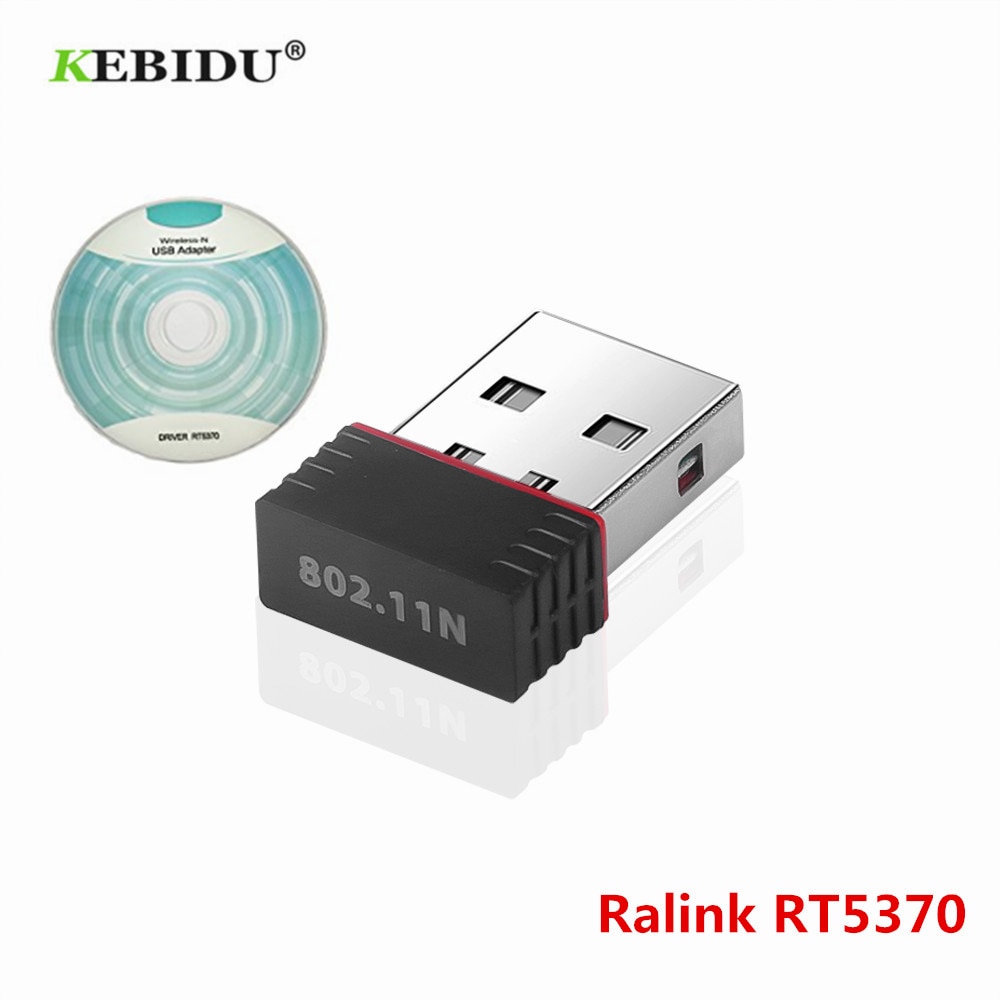 Kebidu ralink  rt5370 usb 2.0 wifi trådlös adapter 150 mbps nätverkskort 802.11 b/ g /n 2.4 ghz lan-adapter