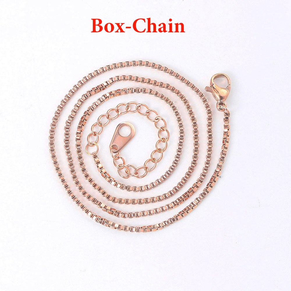 Cross chain & box chain necklaces for women stainless steel chain diy jewelry thin minimalist necklace jewelry  c026: Box chain 2