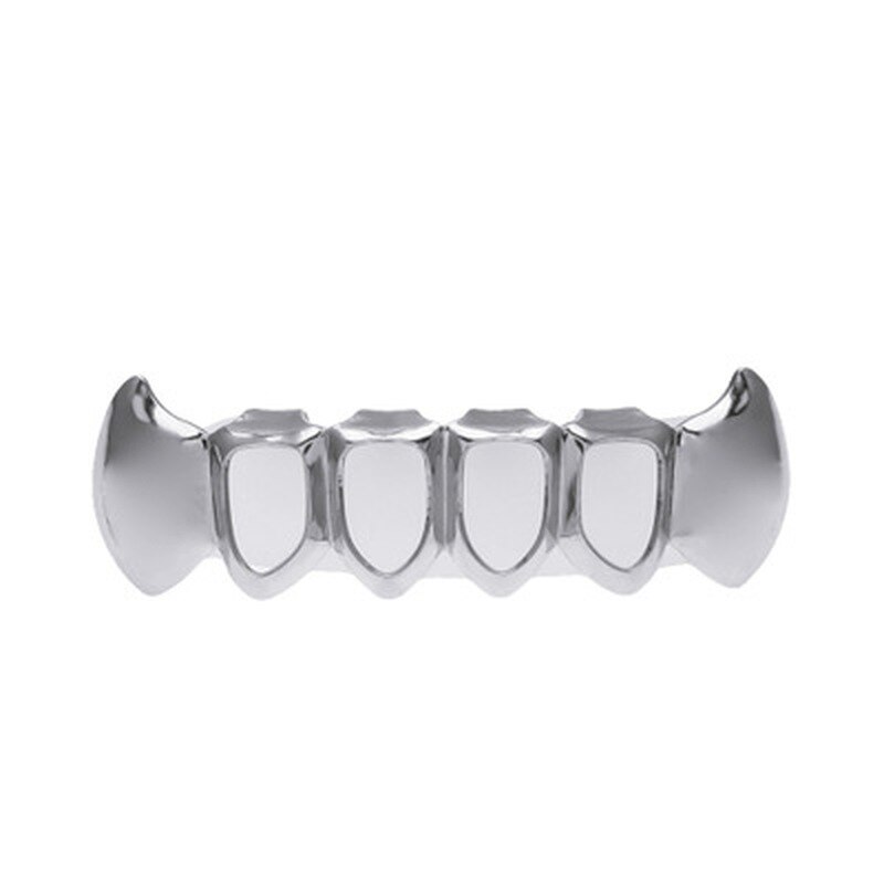 1 stk hip hop tænder sæt sølv guld tand top bund caps punk falsk dental grill til kvinder mænd krop smykker cosplay fest