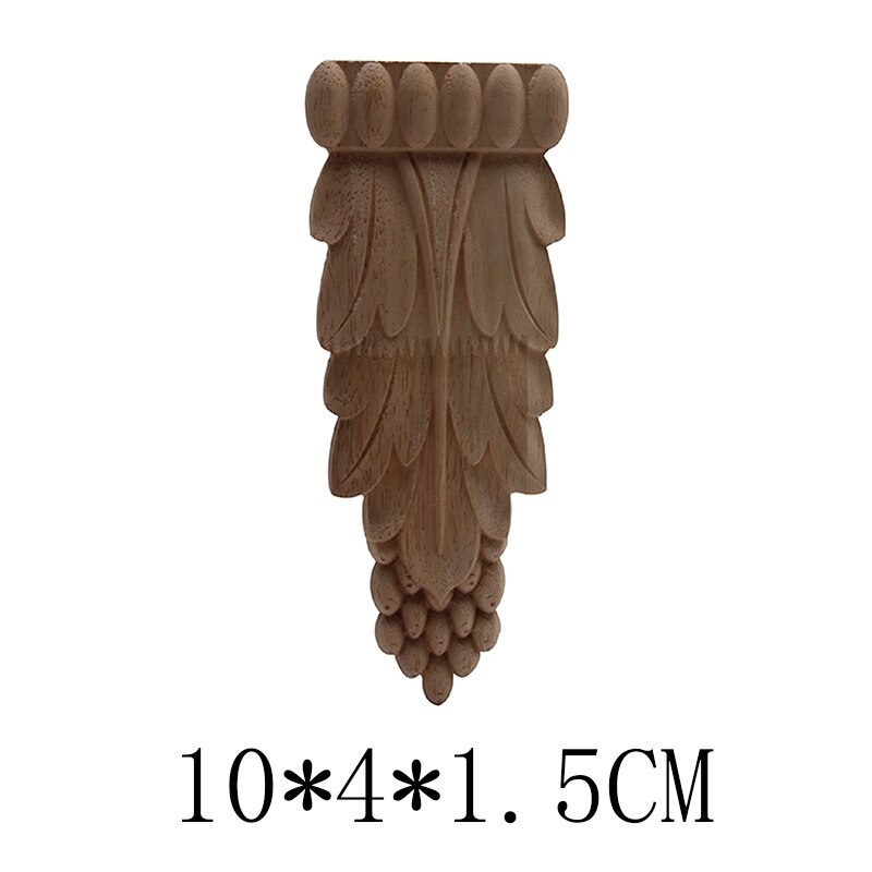 Houtsnijwerk Stigma Hout Ambachtelijke Decal Onlay Retro Natuurlijke Lange Bloem Houten Meubels Decoratie Accessoires Kast Hoek: D27-2