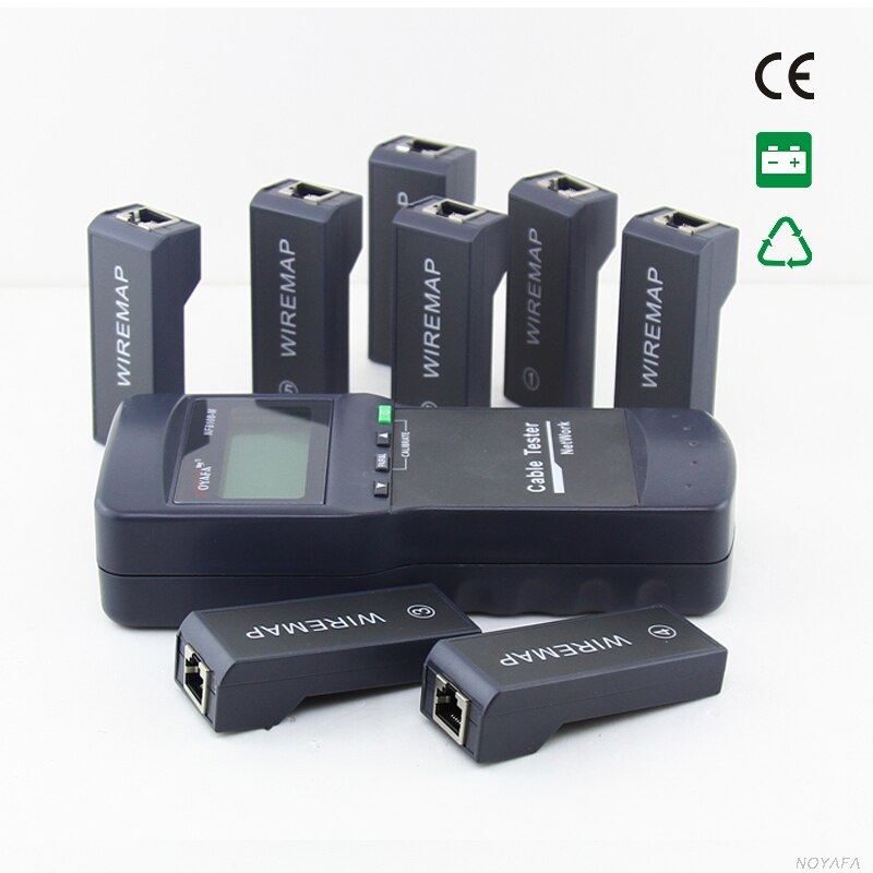 Cable Length Tester Network Cable Tester Meter Length 8 remote units Cat 5E/ 6E UTP STP CAT5 RJ45