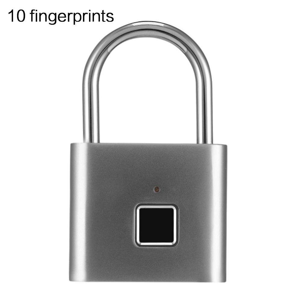 Fully Automatic Wardrobe Luggage Cabinet Lock Smart Padlock Modern Simplicity Drawer Biometric Locks Office Black/Silver Travel