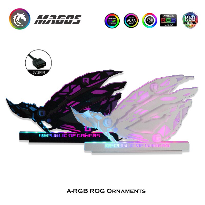 RGB Hand-Made Ornaments Gamers Gamer DIY Computer Case,ROG Brand Faith , Modding Mechanical Eye M/B 5V ARGB SYNC