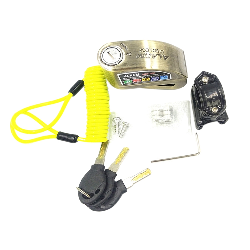 Alarm Lock Waterproof Motorcycle Alarm Lock Bike Lock Security Anti-Theft Lock Moto Disc Brake Ock Auto Parts: Default Title