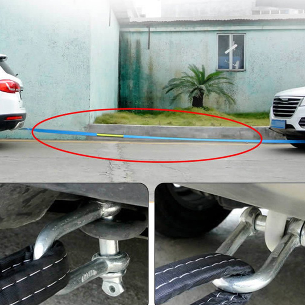 5M 8 Tons Winch Tow Cable Tow Strap Car Towing Rope With Hooks For Heavy Duty Car Emergency Off Road
