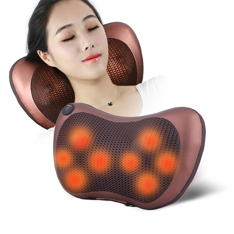 Cervical Massager Pillow Shiatsu kneading heat Vibrating electric back neck shoulder massage pillow