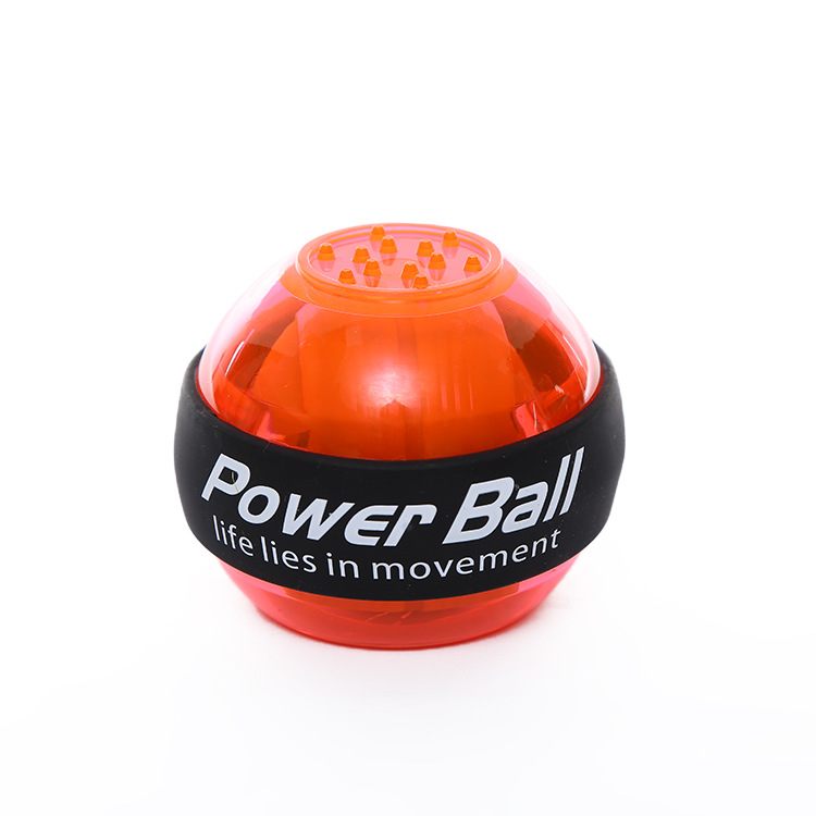 LED Muscle Power Ball Wrist Ball Trainer Relax Gyroscope Power Ball Gyro Arm Exerciser Strengthener Fitness Equipments: orange