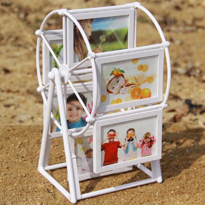 3inch Ferris Wheel Photo Frame Rack Windmill Shape Picture Frames Can Put in 12 Photos Ornaments for Desk Home Decor