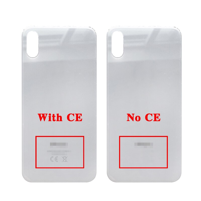 With Camera Lens Back Glass For iphone X / XS / XS MAX Battery Cover Rear Door Back Housing cover Glass EU version CE