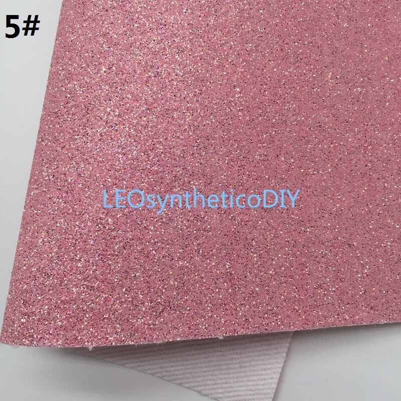 1PC 21X29CM Glitter Fabirc, Fine Glitter Leather, Glitter Leather Sheets For Making Bows LEOsyntheticoDIY T444: 5