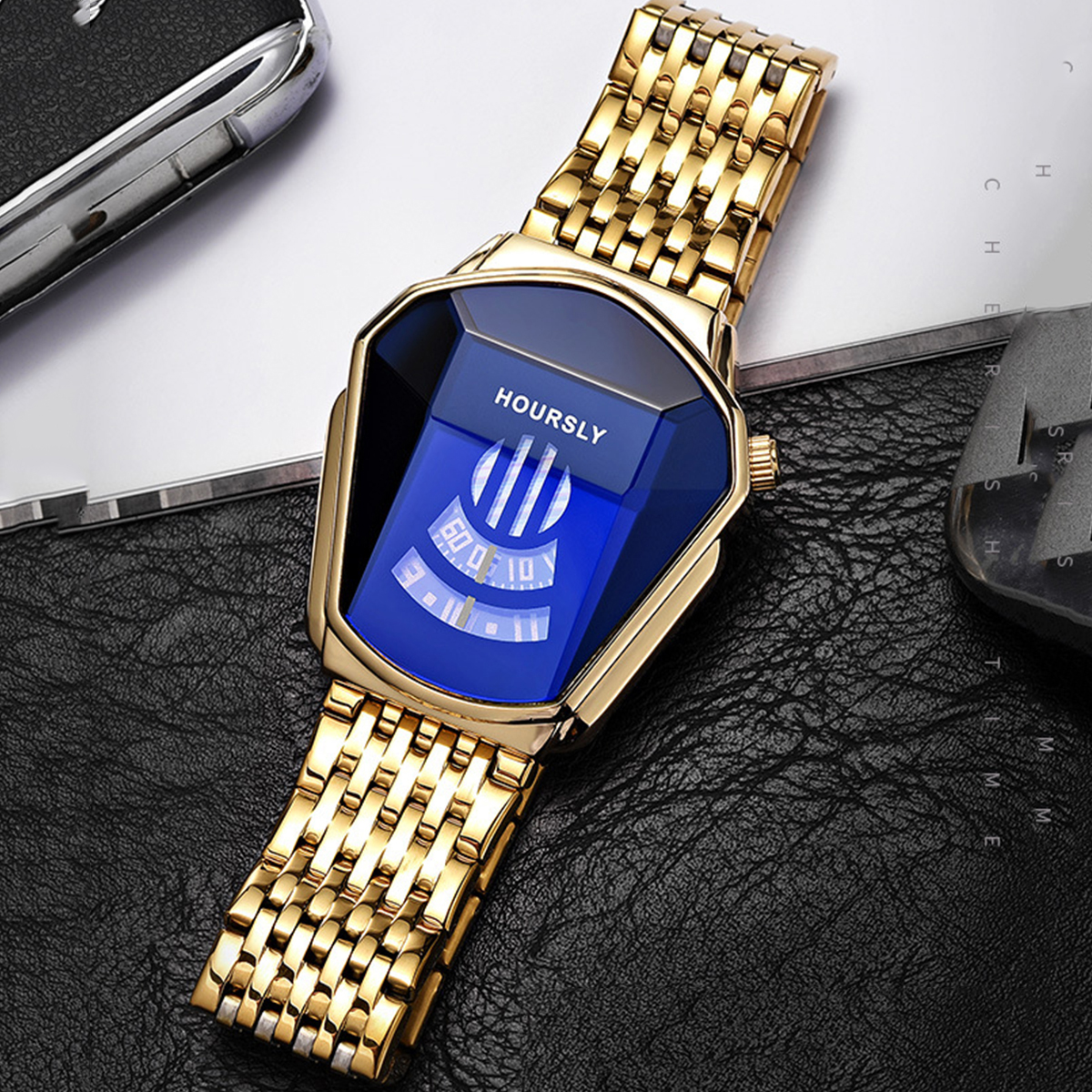Montre à quartz étanche pour homme, personnalité de moto, nouvelle tendance