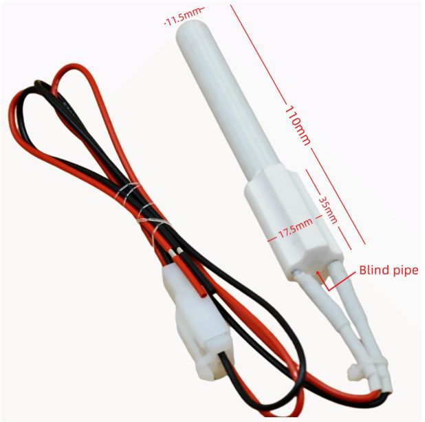Ceramic Igniter 220V350wBBQ Wood Pellet Ignition Rod MCH Ceramic Heating Tube: Silver