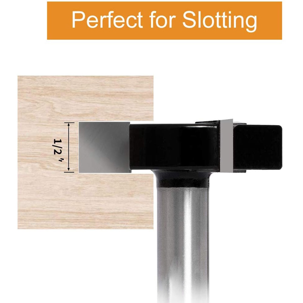 CNC Spoilboard Surfacing Router Bits 1/2 inch Shank 2 inch Cutting Diameter Slab Flattening Router Bit Wood Milling Tool