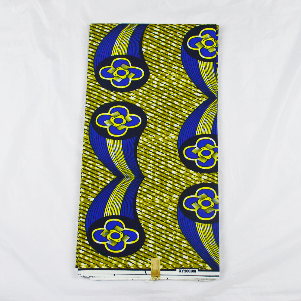 Billige ankara stof afrikanske voksprint stoffer polyester nigeriansk ghana pagne voks materialer til kjole 6 yards tøj
