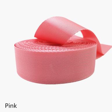 Bande adhésive en tissu Nylon épais | 10M 1.5 pouces 38mm rouge jaune blanc argent bleu noir pour la fabrication de bandes, bracelet de sacoche: pink