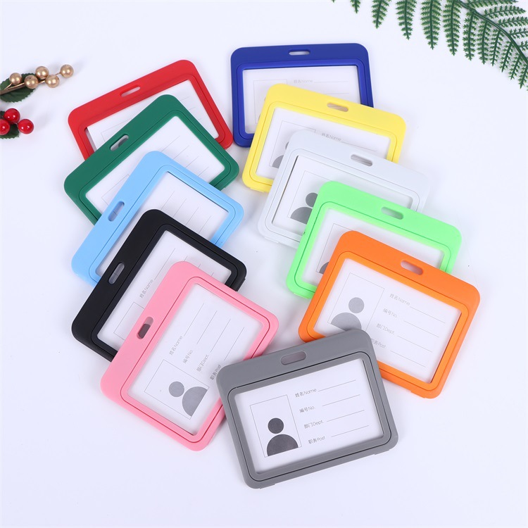 Goedkope Transparant Geloofsbrief Badge Houder Lanyard Voor Zakelijke Bijeenkomst Bezoek Hangen Pass Tag Id-kaart Candy Kleur Protector Case