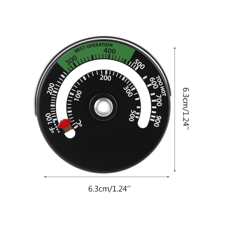 2 Pack Magnetic Stove Pipe Thermometer For Wood Fireplace Temperature Gauge
