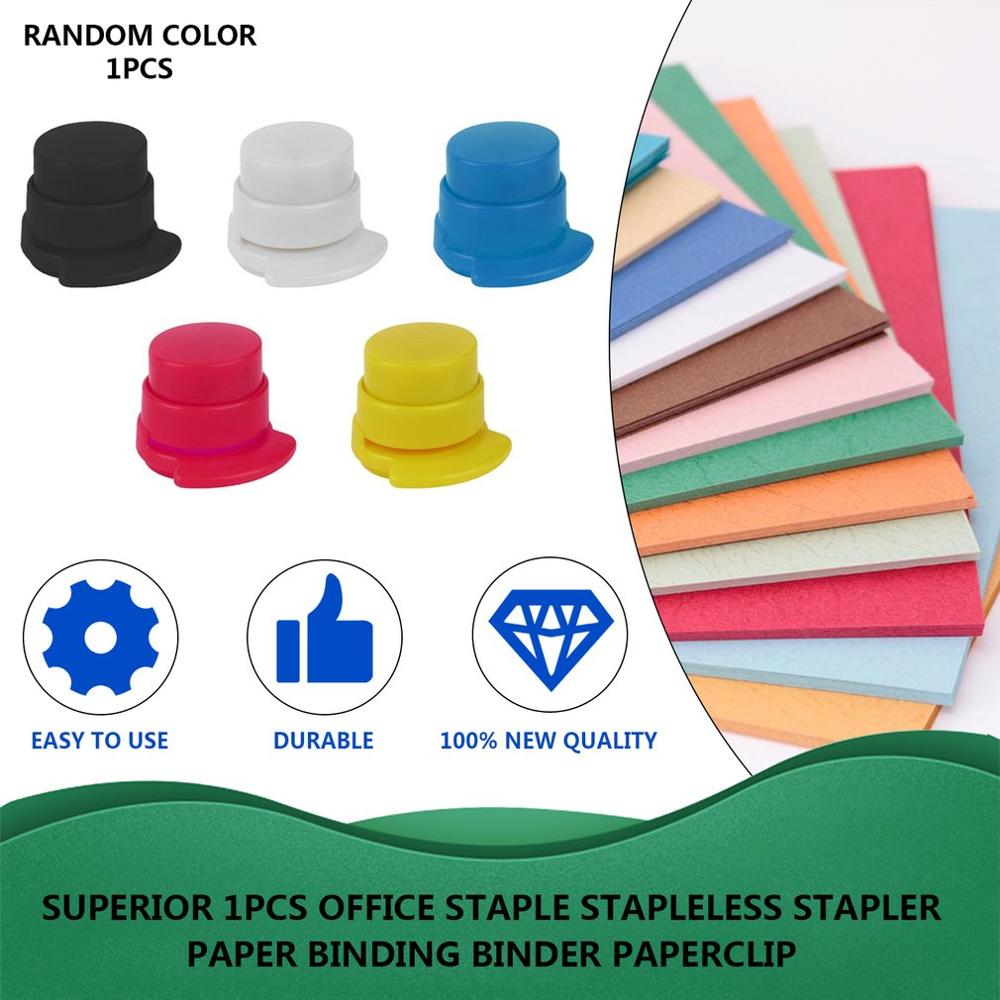Superior 1pcs Office Staple Free Stapleless Stapler Home Paper Binding Binder Paperclip Stylish Home Office Stationery