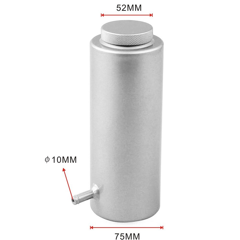 thumbnail image 2 of Epartsgogo 800ml Gold Aluminum JDM Radiator Fluid Overflow Coolant Reservoir Catch Tank 2 of 6
