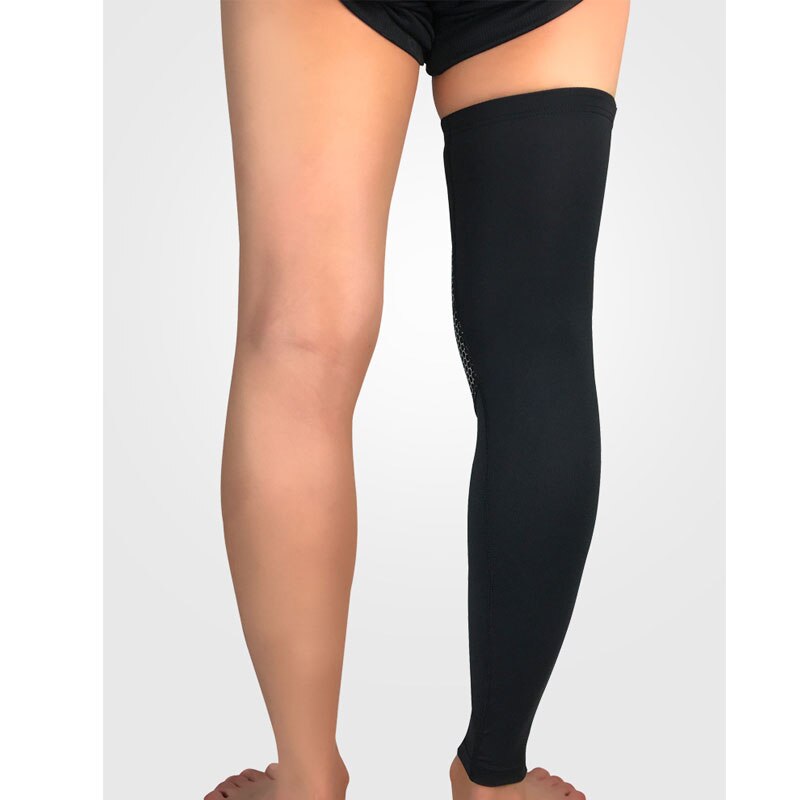 Jambières Protection De Sport Non-Slip Vélo Basket-Ball Jambe Manches En Nid D'abeille