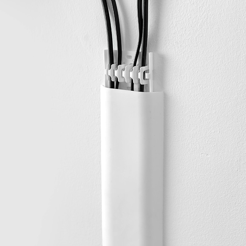 Wire Cover Nail Free Wire Storage Organizer Wall Network Cable Routing Device Tv Cable Cover Trough Invisible Shielding Power