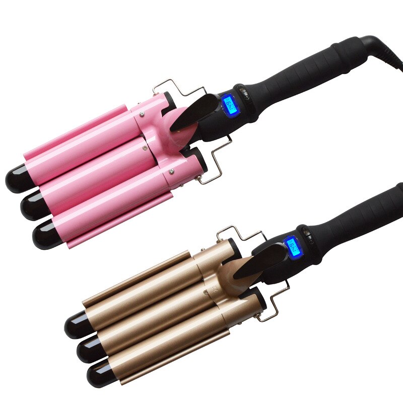 Hair Tools Curling Iron LCD Temperature Control Ceramic Triple Barrel Hair Styler Hair Waver Styling Hair Curlers