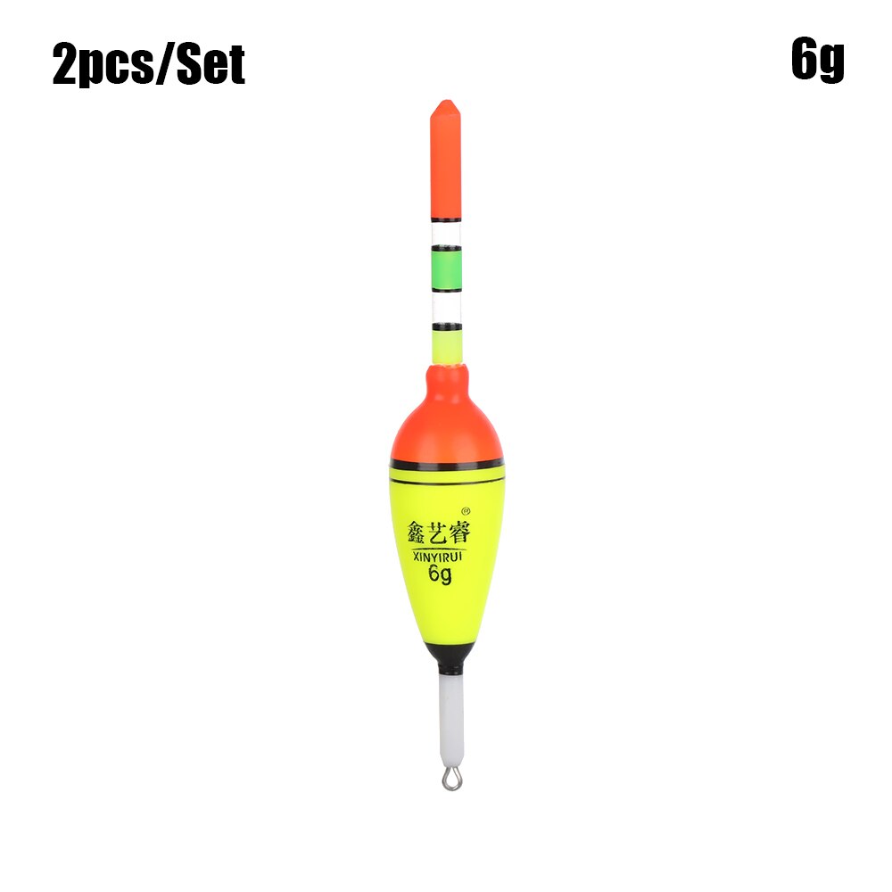 2PCS Long Oval Fishing Float 8g/10g/15g/20g/40g/60g Fishing Bobber EVA Plastic Elastic Outdoor River Sea Buoyancy Fish Tackle: C- 6g