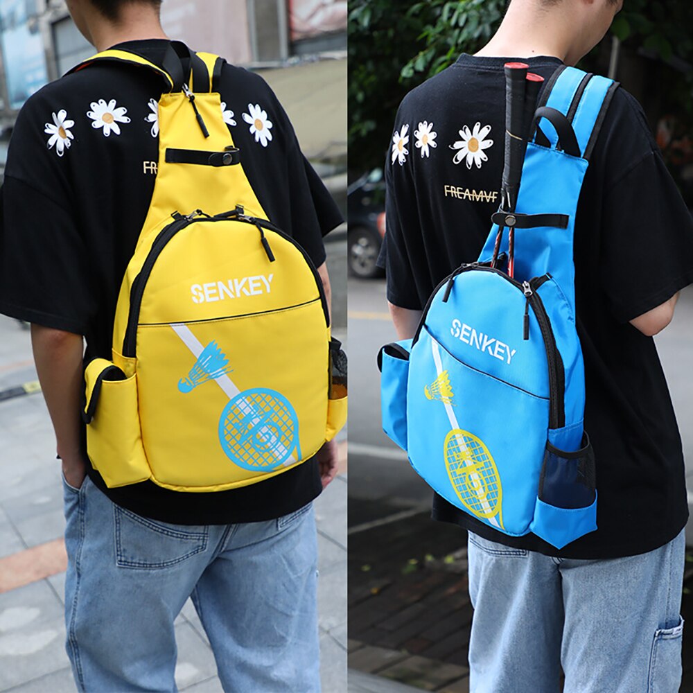 Waterproof Large Capacity Tennis Racket Backpack Badminton Backpack Shoulder Bag with Adjustable Strap Outdoor Sports Camping
