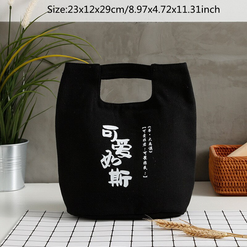 Sacchetti pranzo portatili lavoratore alimentare sacchetto termico Picnic frutta Snack borsa scuola per bambini Bento accessori refrigeranti isolati: D Black 1