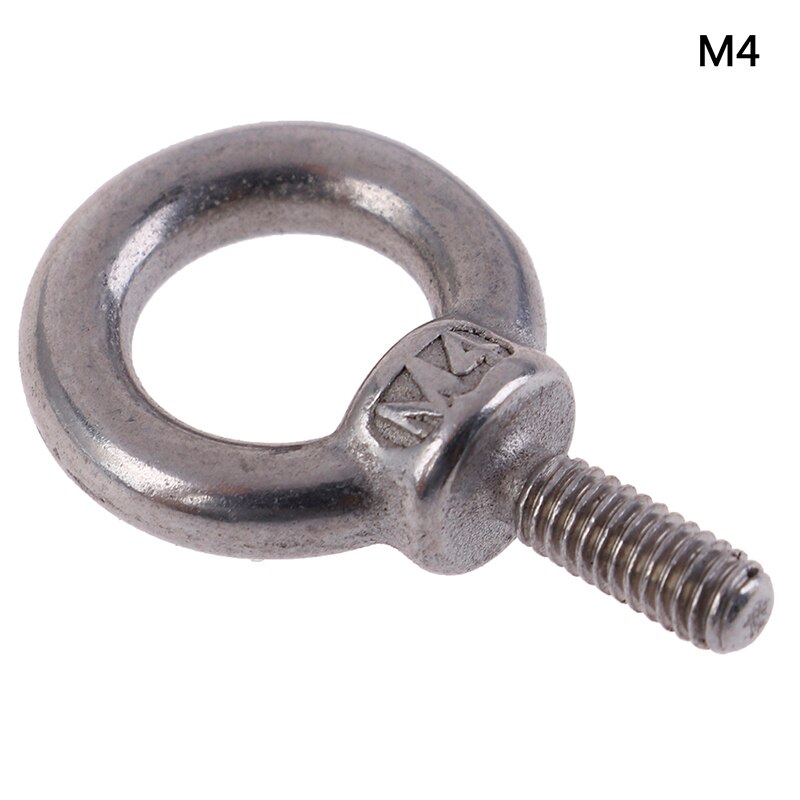 M4 m5 m6 m8 304 rustfrit stål marine løfteøje skruer ring løkkehul til kabel reb øje bolt 1 stk: M4