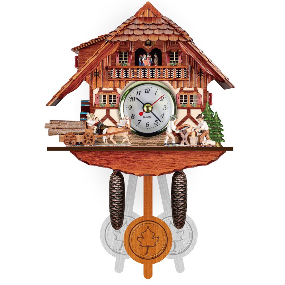 Luxury Cuckoo Wall Clock Vintage Silent Nordic Retro 3d Watches Clocks Wall Home Decor Home Living Room Decoration Ideas: CM007