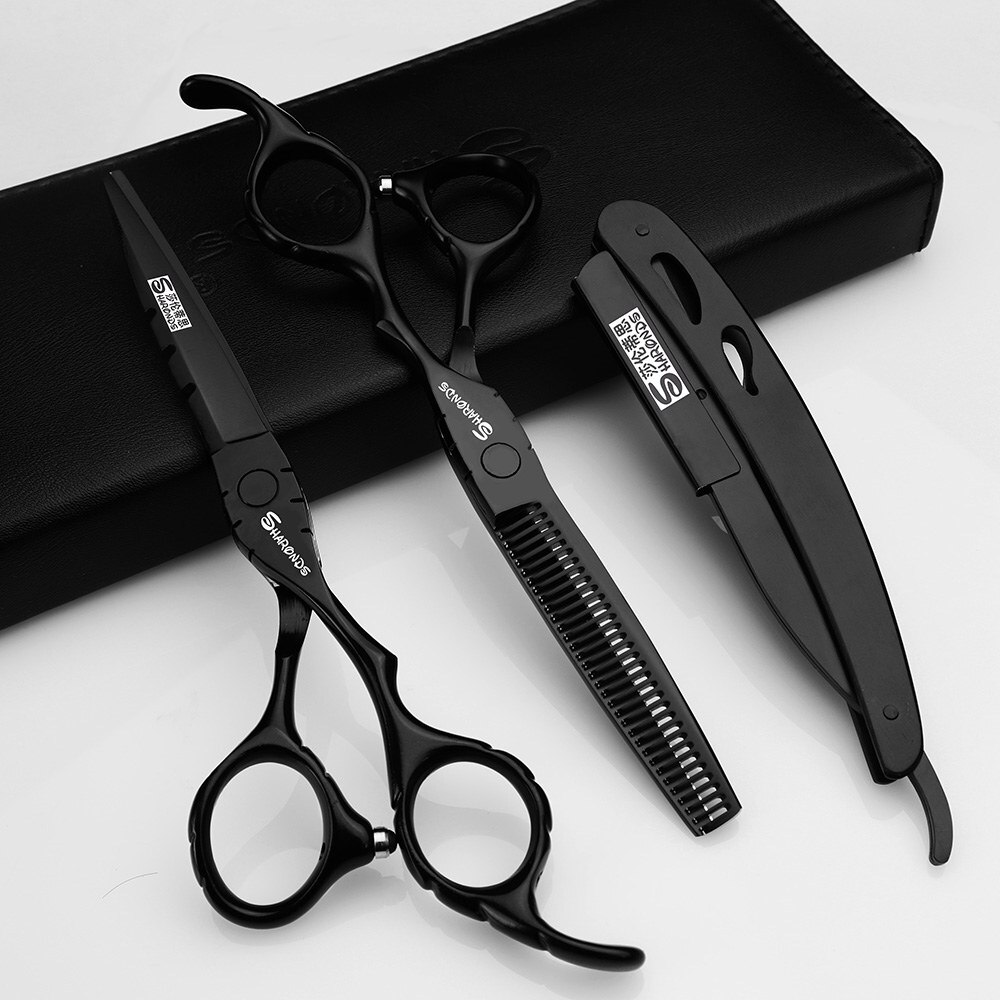 sharonds 440c stainless steel scissors 6 inch for hairdressing scissors for beauty salon haircuts scissors set: 6inch Scissors set 3
