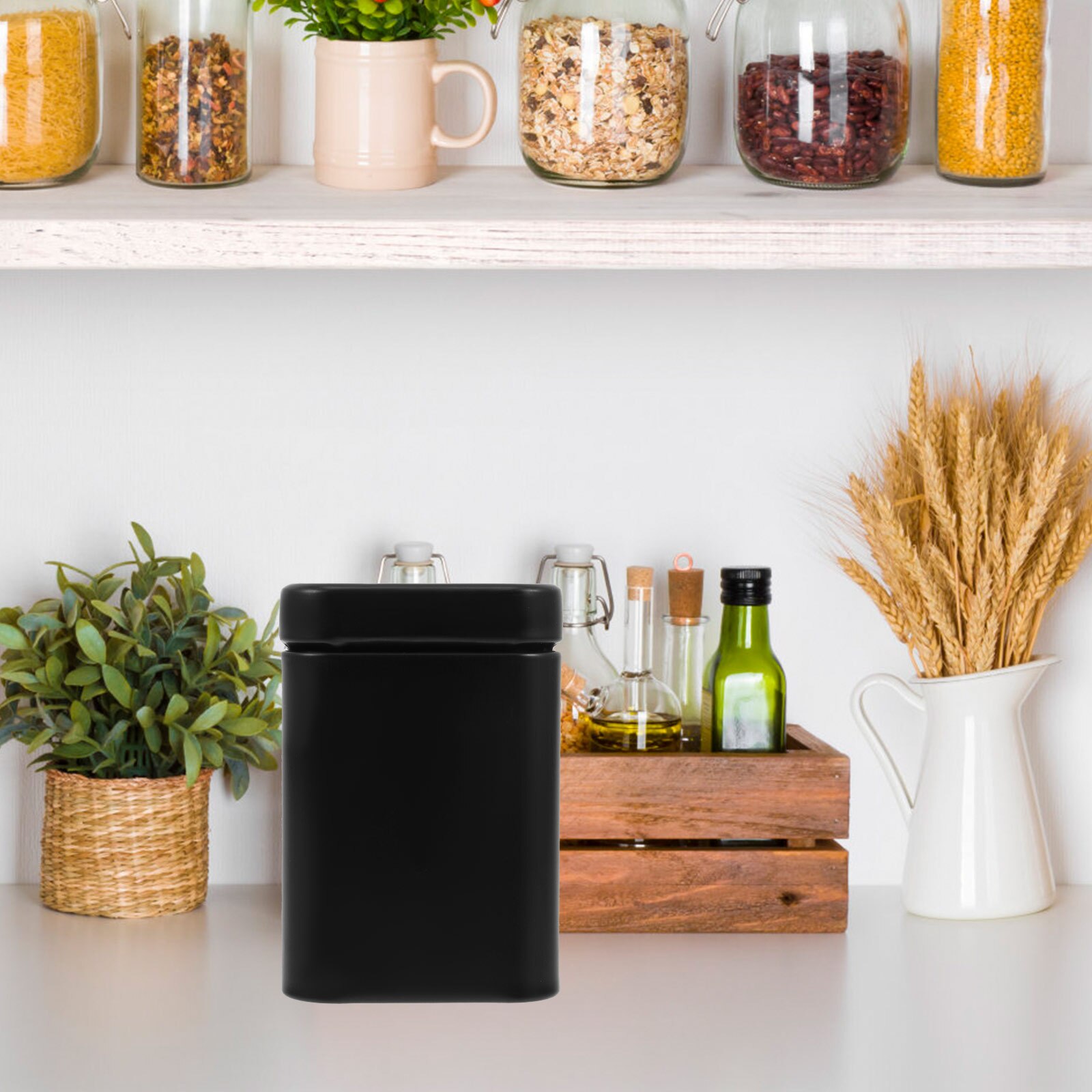 6pcs Loose Tea Tins Tinplate Tea Jars Tea Storage Tanks Biscuits Containers