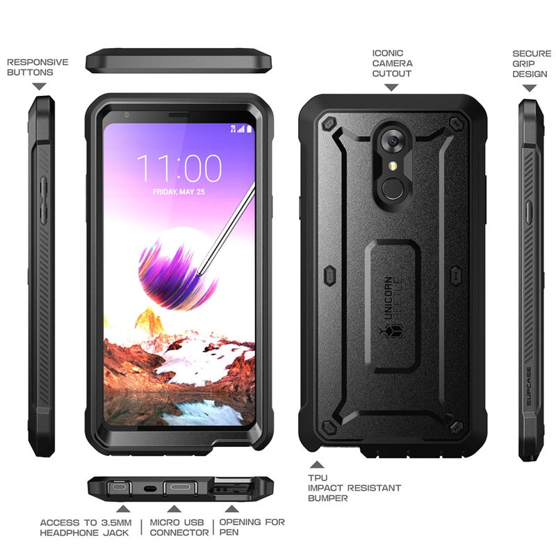 SUPCASE For LG Stylo 4 Case For LG Q Stylus / Stylus 4 UB Pro Full-Body Rugged Holster Clip Cover with Built-in Screen Protector