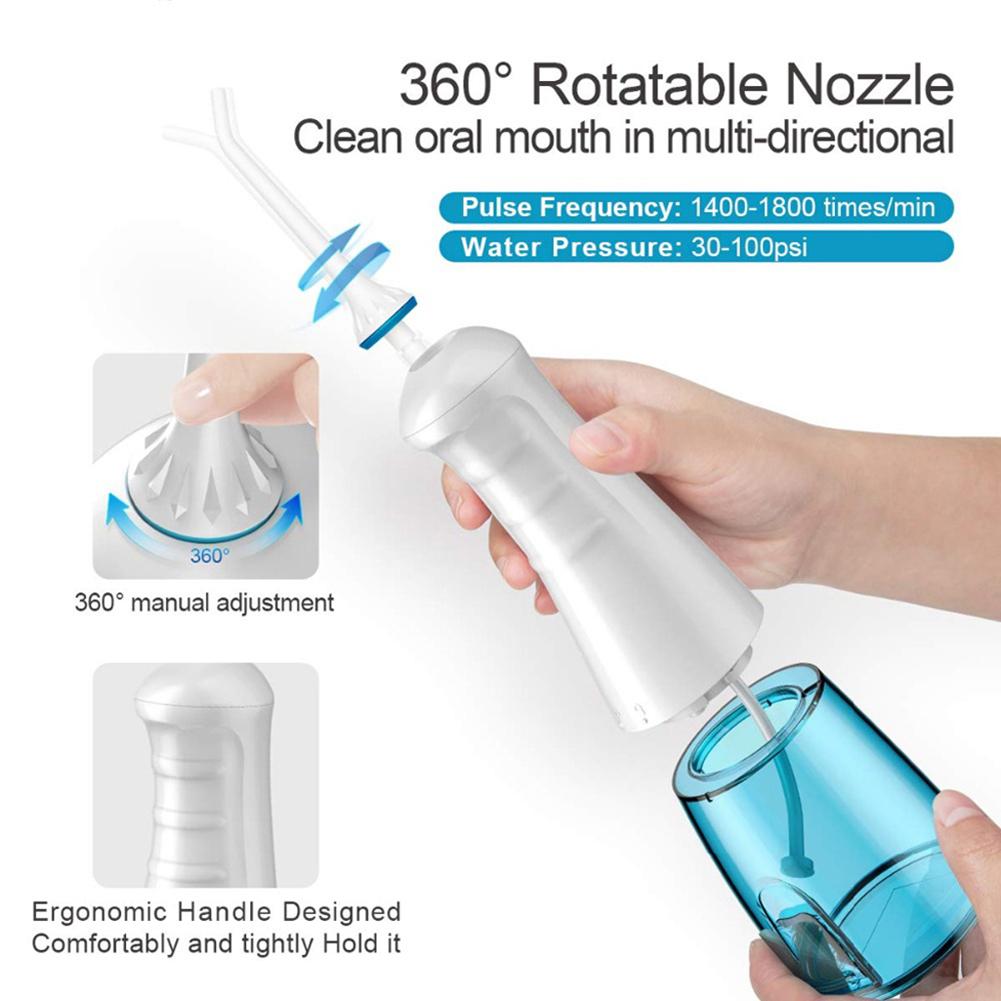 Durable Oral Irrigator Rechargeable Dental Water Flosser 300ml Extra Large Water Tank Teeth Cleaner High Oral Care Tools