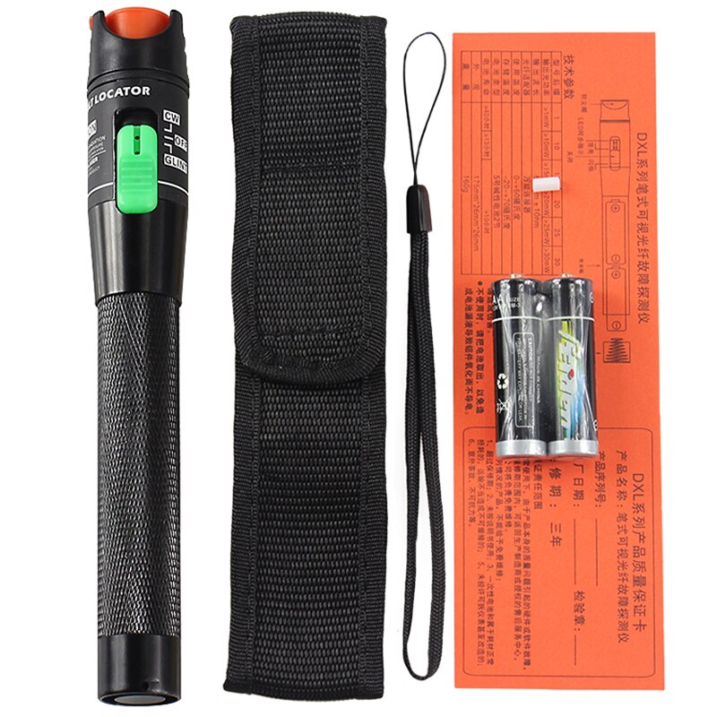 30mW VFL Optical Fiber Cable Tester, Fiber Optic Visual Fault Finder 25-30Km Range 650+10nm Red pen