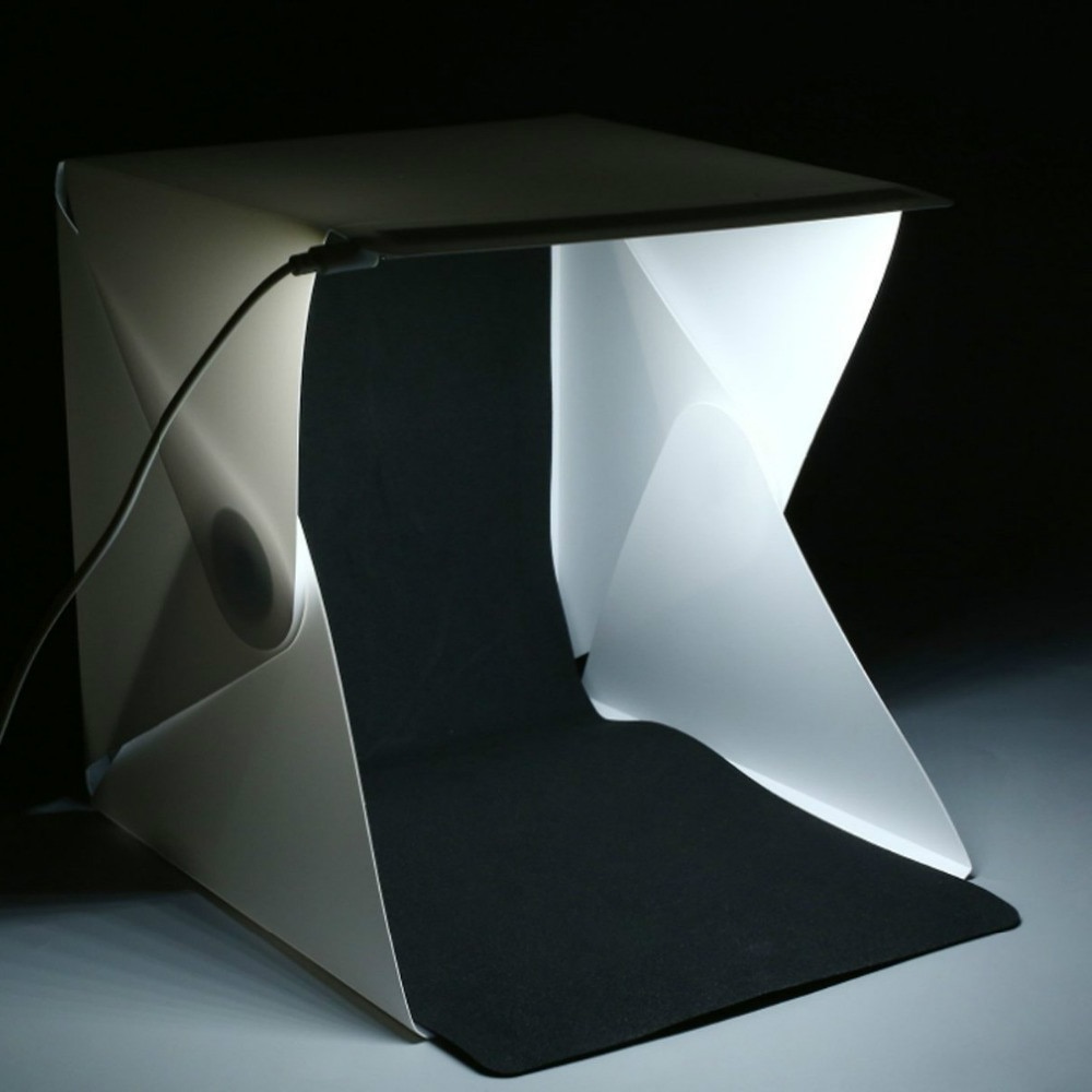 LED Folding Lightbox Portable Photography Photo Studio Softbox Brightness Light Box For DSLR Camera Tabletop Shooting