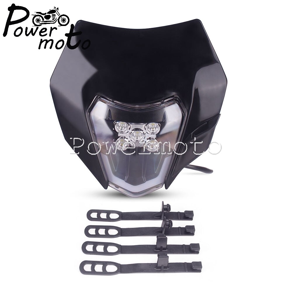 Enduro MX Dirt Bike Hi/Lo Beam Headlamp LED Headlight Mask For EXC EXC-F XC-W 250 300 350 450 500 690 SMC Enduro FREERIDE 250