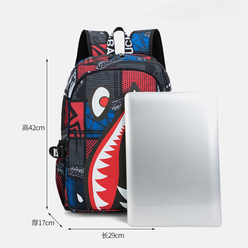 Camo Bookbag for Middle Shark Backpack Boys for Kids School Bags Travel Back Pack